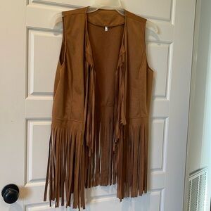 Ladies faux suede vest